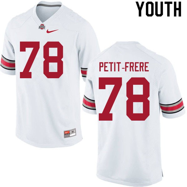 Ohio State Buckeyes #78 Nicholas Petit-Frere Youth University Jersey White